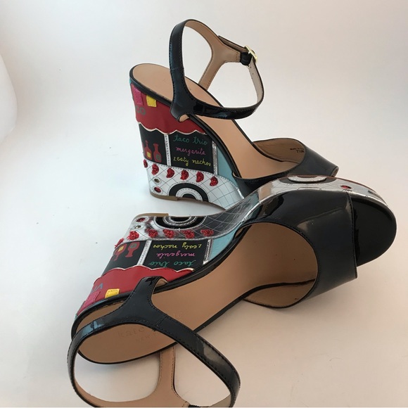 Kate Spade Dora Taco Truck Patent Leather Shoes Size 7.5 - Picture 9 of 13